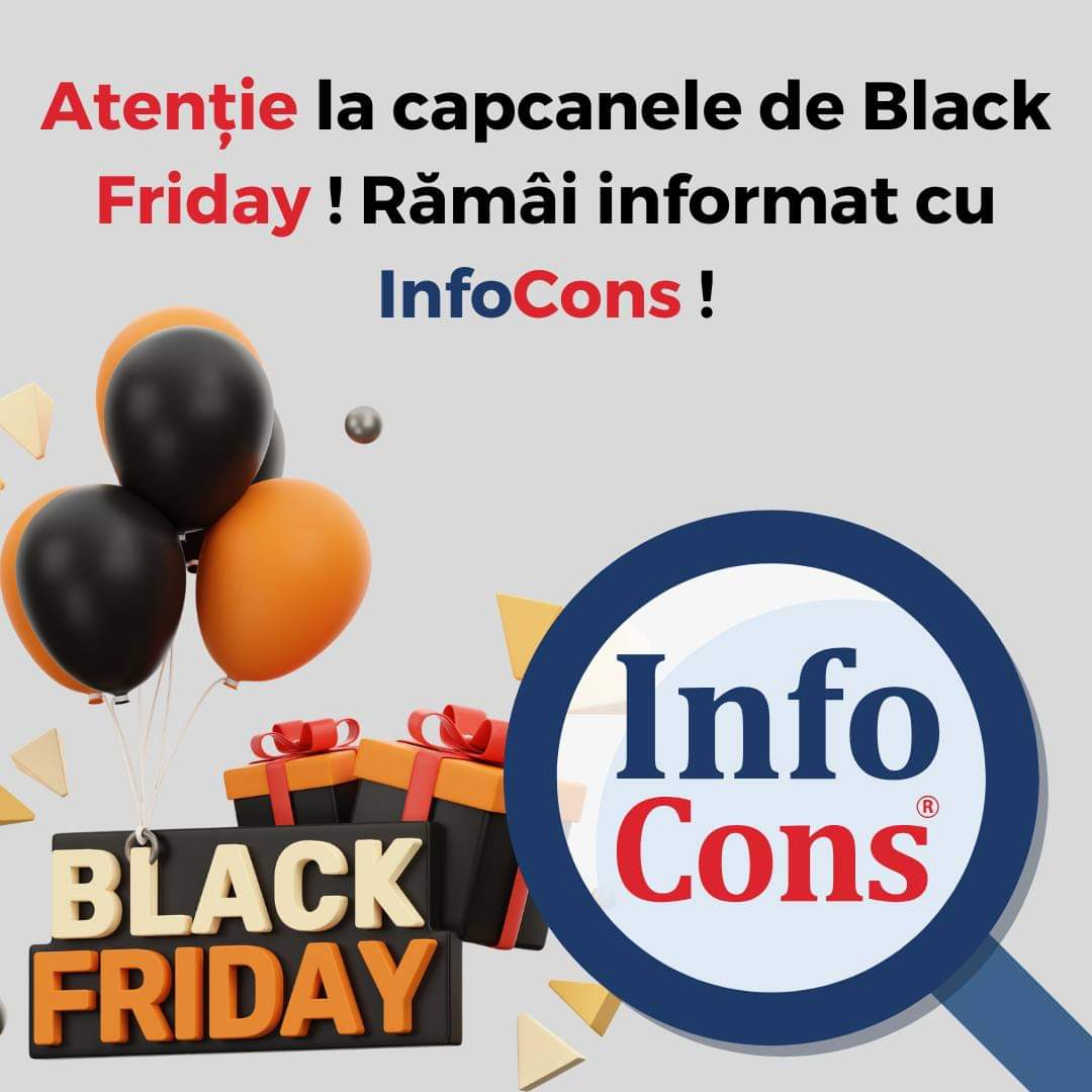 InfoCons te ajută să faci cumpărături în siguranță de Black Friday.