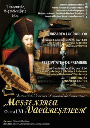 Ultimele pregătiri pentru Concursul Naţional de Literatură „Moştenirea Văcăreştilor” Ultimele pregătiri pentru Concursul Naţional de Literatură „Moştenirea Văcăreştilor” se fac la Târgoviște.