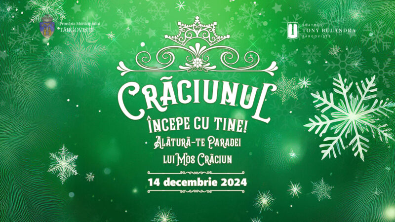 Târgoviște se pregătește pentru o sărbătoare spectaculoasă! Pe 14 decembrie 2024, orașul va prinde viață la Parada lui Moș Crăciun
