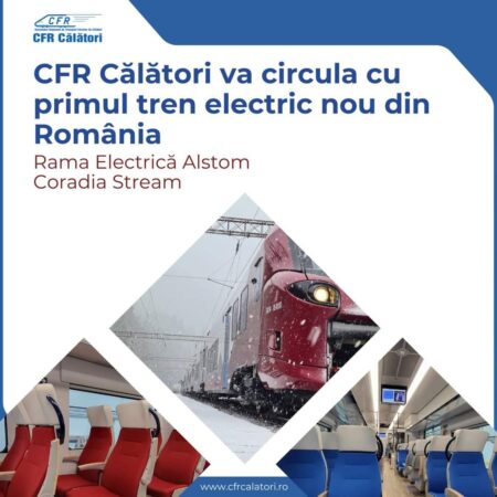 Primul tren electric nou din România: Alstom Coradia Stream, pe ruta București – Brașov, începând din 20 noiembrie 2024 Primul tren electric nou din România se pune mâine în mișcare.