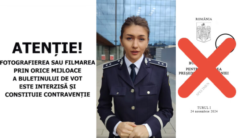 POLIȚIA: Votul tău este secret! Nu se filmează! Nu se fotografiază! POLIȚIA: Votul tău este secret! Nu se filmează! Nu se fotografiază!