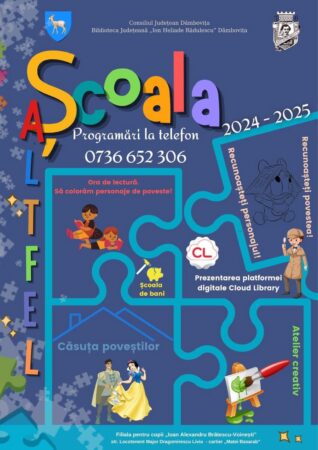 Biblioteca Județeană Dâmbovița lansează o ofertă diversificată de activități pentru „Școala Altfel” Biblioteca Județeană Dâmbovița lansează o ofertă diversificată de activități pentru „Școala Altfel”.