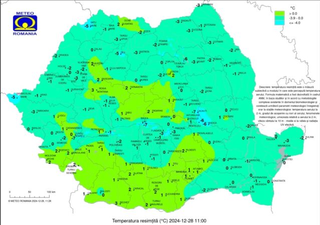 Astăzi, vremea capricioasă aduce ceață, lapoviță și temperaturi scăzute în toată țara. Temperaturile nu vor depăși 6 grade Celsius în majoritatea zonelor, iar precipitațiile nu vor lipsi.