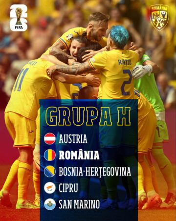 România a aflat vineri, 13 decembrie 2024, echipele cu care va lupta pentru un loc la Campionatul Mondial din 2026