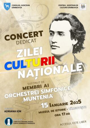 Muzică clasică și omagiu pentru Eminescu la Târgoviște, de Ziua Culturii Naționale Muzică clasică și omagiu pentru Eminescu la Târgoviște, de Ziua Culturii Naționale, marcată pe 15 ianuarie.