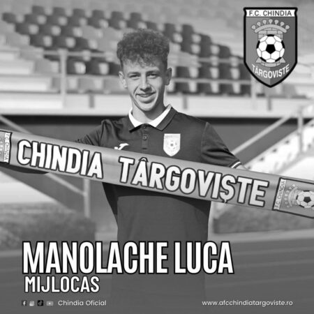 Tragedie în lumea fotbalului dâmbovițean dar și național: Fotbalistul Luca Manolache a decedat la doar 19 ani Tragedie în lumea fotbalului dâmbovițean dar și național. Comunitatea fotbalistică a aflat vestea tragică a dispariției unui tânăr fotbalist dâmbovițean