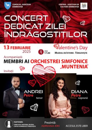 Ziua Îndrăgostiților celebrată cu muzică clasică la Muzeul de Istorie din Târgoviște Ziua Îndrăgostiților, Muzeul de Istorie din Târgoviște vă invită să sărbătoriți iubirea într-un mod cu totul special.
