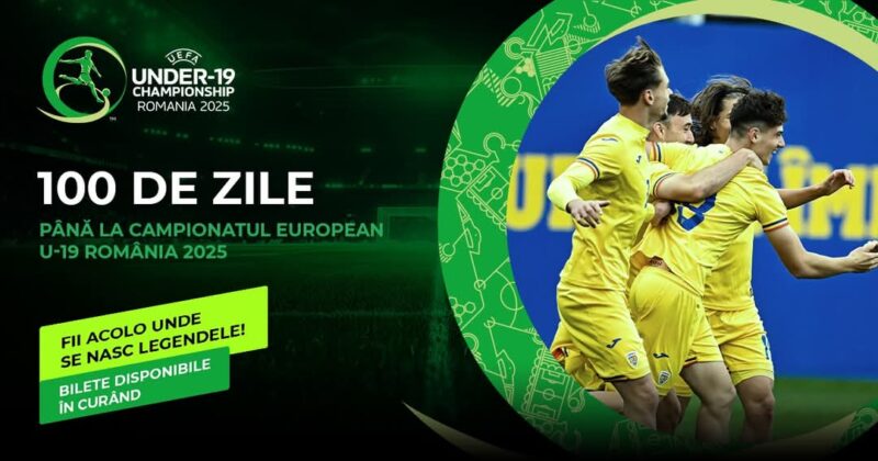 România se pregătește pentru un moment istoric! În doar 100 de zile, țara noastră va găzdui Campionatul European U19 2025, un turneu de fotbal mult așteptat, care promite să fie plin de emoție și performanțe de excepție.