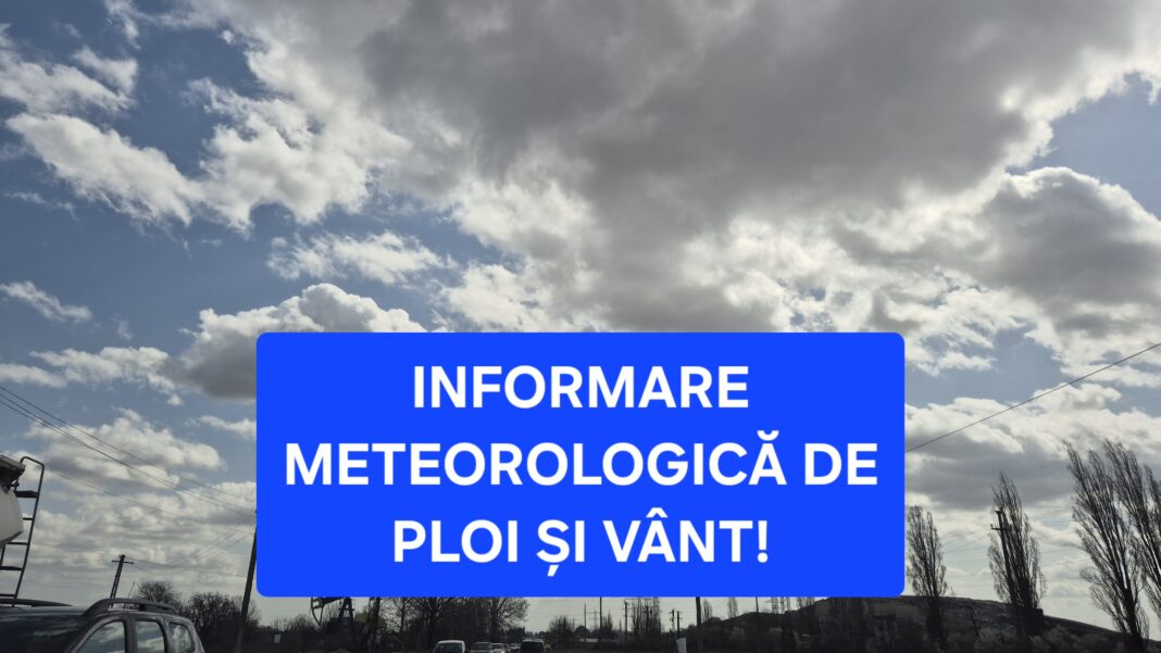 În perioada 26 martie, ora 10:00 - 29 martie, ora 18:00, județul Dâmbovița va fi afectat de un interval de vreme instabilă. Potrivit prognozelor meteorologice, vor cădea ploi cu caracter de aversă,