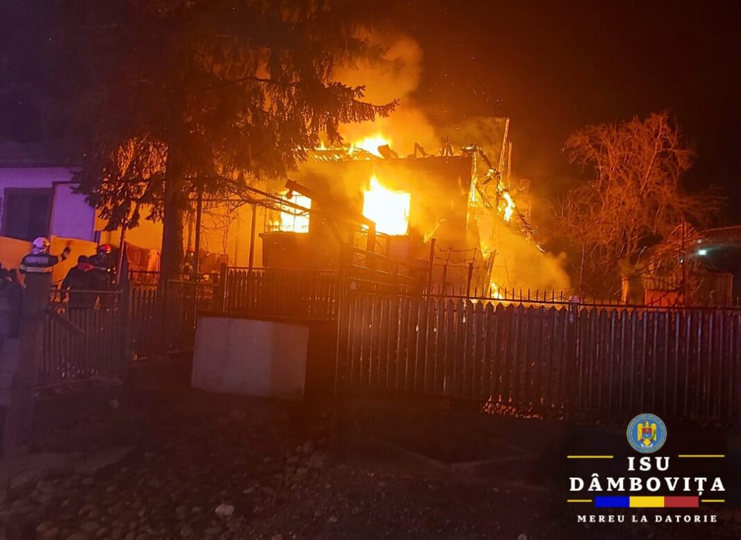 Tragedie: Incendiu în comuna Șotânga,  o persoană  decedată, în seara de 6 martie 2025, în jurul orei 20:12, pompierii din Detașamentul de Pompieri