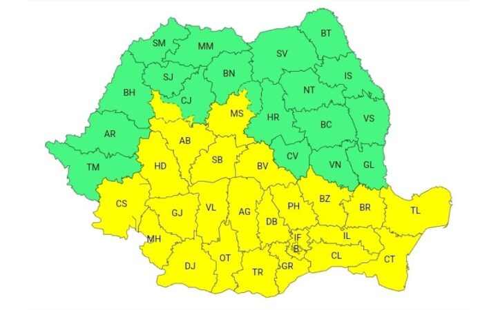 ULTIMA ORĂ: ATENȚIONARE METEOROLOGICĂ COD GALBEN de ploi, furtuni, vânt și grindină în tot județul Dâmbovița ULTIMA ORĂ: ATENȚIONARE METEOROLOGICĂ COD GALBEN de ploi, furtuni, vânt și grindină în tot județul Dâmbovița