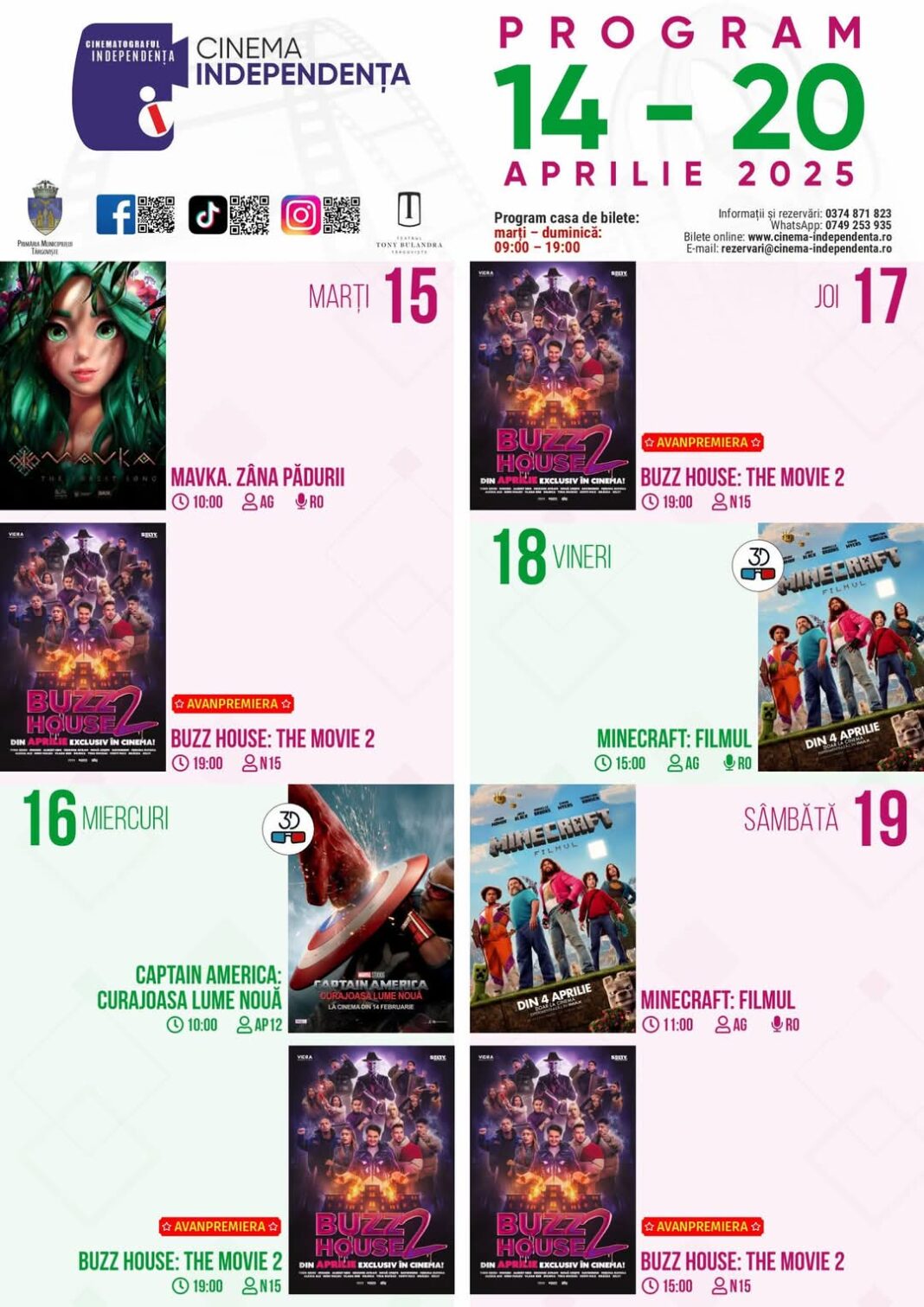 În săptămâna aceasta, Cinema ndependența te invită să descoperi cele mai noi filme, în cadrul unui program variat care te va captiva de la început până la sfârși