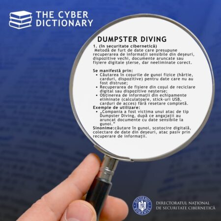 Dumpster diving: Pericolul ascuns în gunoaie – DNSC educă și previne Dumpster diving: Pericolul ascuns în gunoaie – DNSC educă și previne