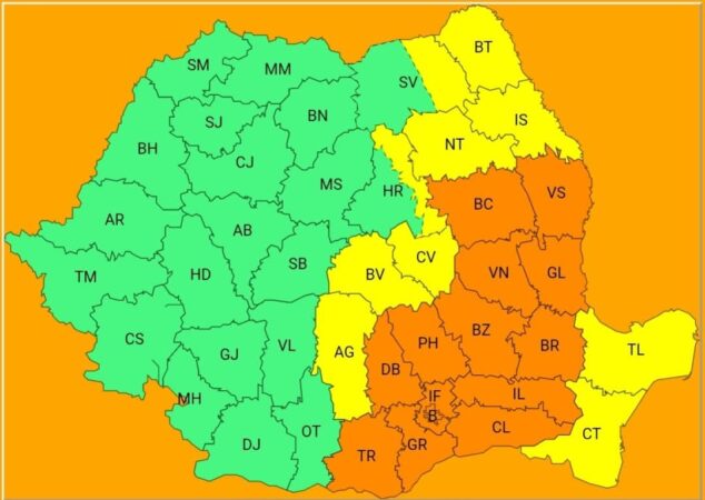 ALERTĂ METEO de ULTIMĂ ORĂ: COD PORTOCALIU pentru județul Dâmbovița de la ora 20:00, 25 mai 2025, și până la ora 10:00, 27 mai 2025