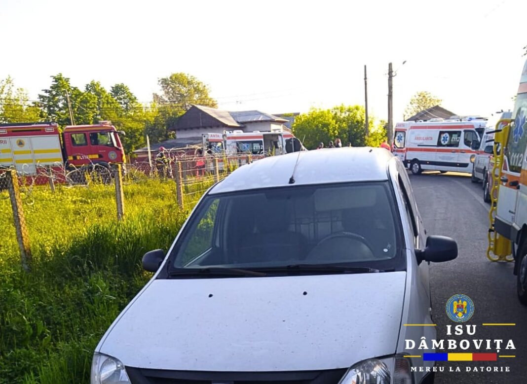 Accident pe DN71, în Bâldana: Cinci persoane rănite în coliziune între un autoturism și un microbuz