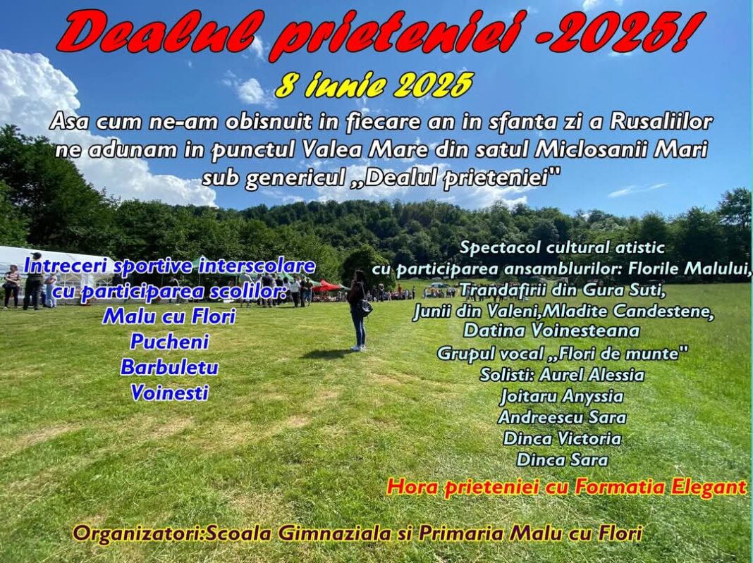„Delul Prieteniei”, tradiție, voie bună și spirit de comunitate la Malu cu Flori, de Rusalii