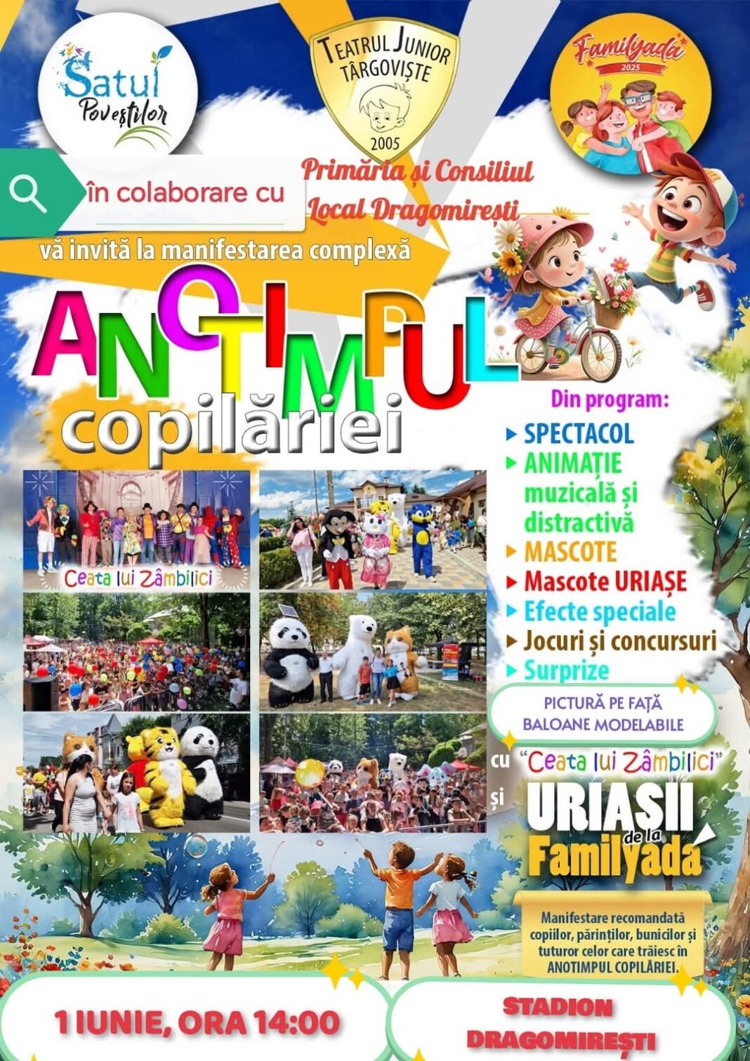 Dragomirești sărbătorește Ziua Copilului cu „Sărbătoarea Copilăriei”, o zi plină de distracție și voie bună!