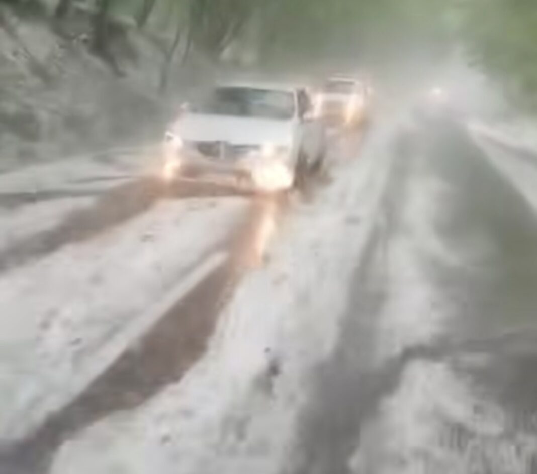Furtună violentă în Prahova: Grindină și ploi torențiale în Pădurea Cazacului