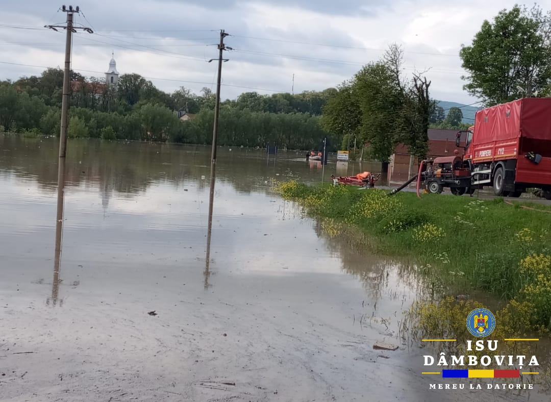  ISU Dâmbovița, în sprijinul comunităților afectate de inundații din județul Covasna