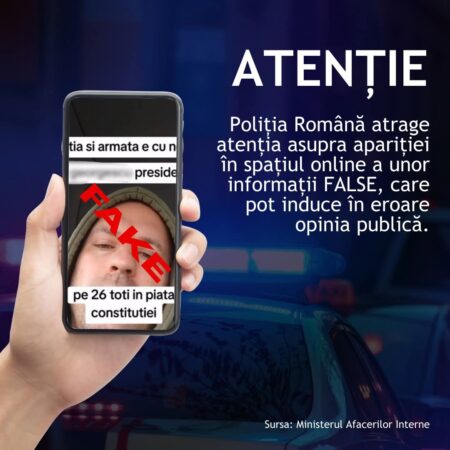MAI- Ministerul Afacerilor Interne atrage atenția asupra răspândirii de informații false în spațiul online
