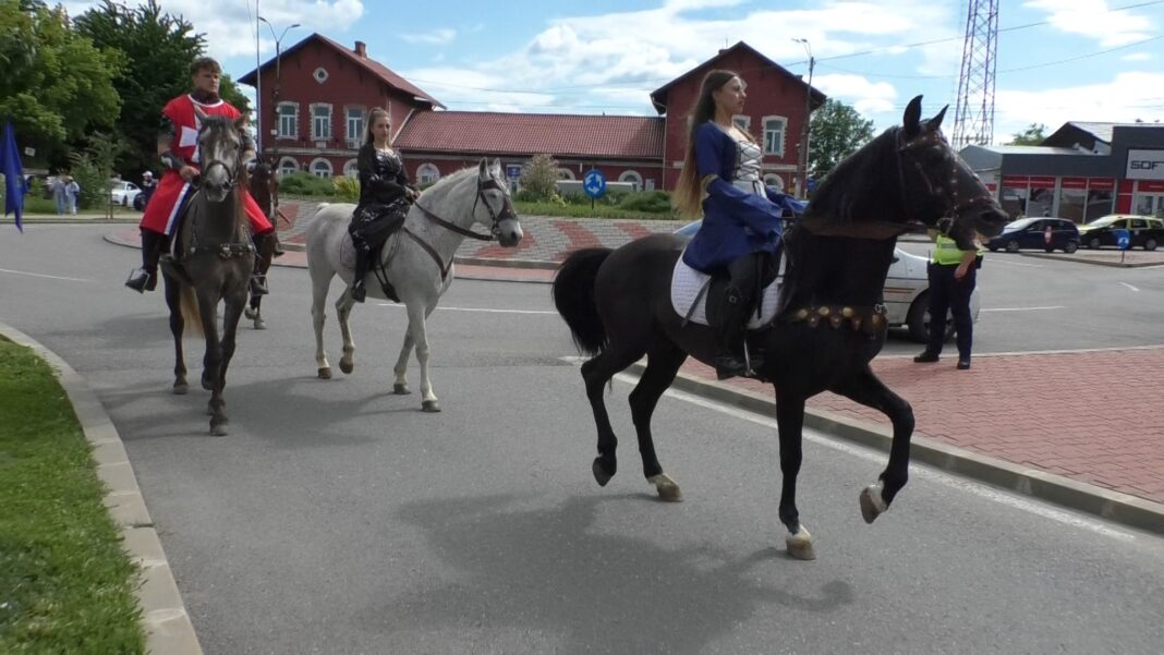 Parada medievală a cucerit Târgoviștea: Domnițe, ostași și Vlad Țepeș au readus istoria la viață de Zilele Județului Dâmbovița. VIDEO