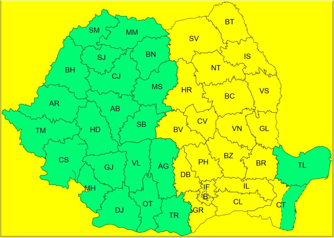 Vreme instabilă în Dâmbovița: COD GALBEN G și INFORMARE METEOROLOGICĂ în vigoare