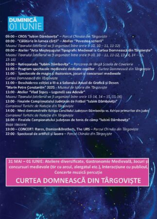 Începe sărbătoarea: Zilele Județului Dâmbovița, șase zile de spectacole, tradiții și distracție pentru toți