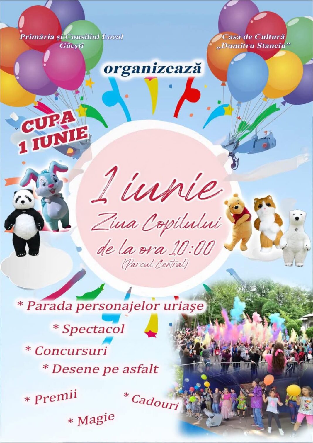 Ziua Copilului la Găești: Distracție și voie bună în Parcul Central