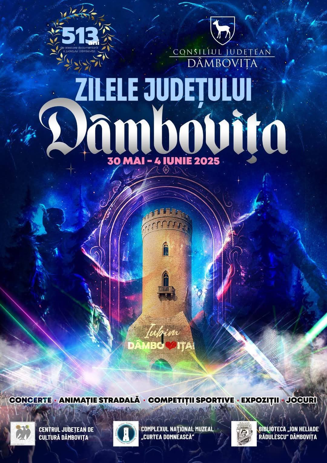 „Zilele Județului Dâmbovița 2025” în perioada 30 mai-4 iunie 2025: O sărbătoare de neuitat pentru comunitatea  dâmbovițeană. VIDEO