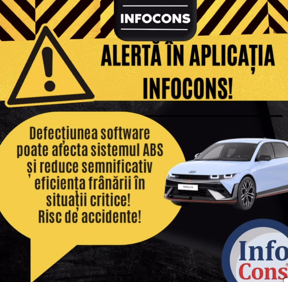  ALERTĂ InfoCons: HYUNDAI recheamă modele 2023–2024 din cauza unei defecțiuni GRAVE la sistemul de frânare!