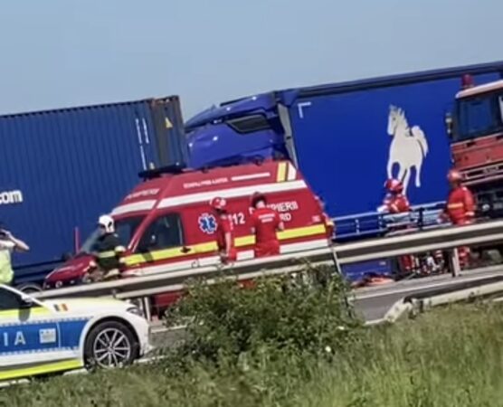 Accident grav pe A1, sensul spre Pitești: ISU DÂMBOVIȚA a activat Planul Roșu, un minor a decedat