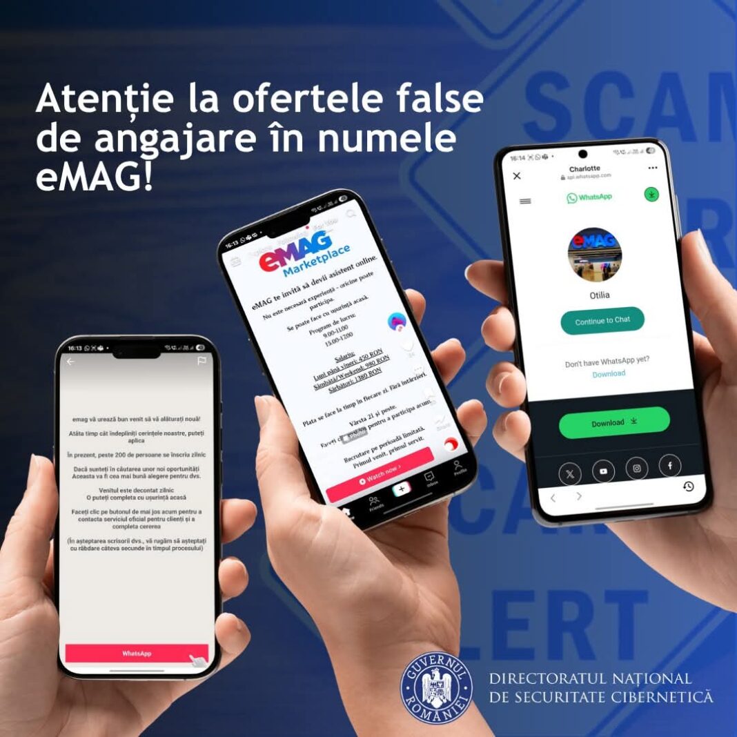 Alertă: Escrocherii cu oferte false de angajare în numele eMAG