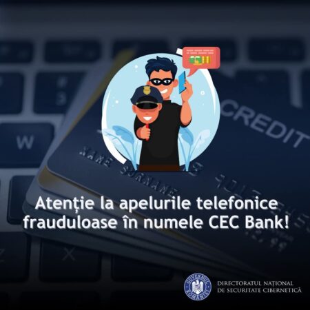 Atenție la apelurile telefonice frauduloase în numele CEC Bank: Clienții sunt vizați de tentative sofisticate de înșelăciune Atenție la apelurile telefonice frauduloase în numele CEC Bank: Clienții sunt vizați de tentative sofisticate de înșelăciune
