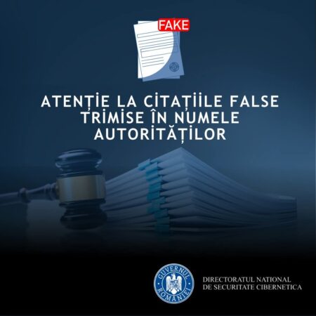 Avertisment oficial: Citații false trimise în numele Poliției și altor autorități! Avertisment oficial: Citații false trimise în numele Poliției și altor autorități!