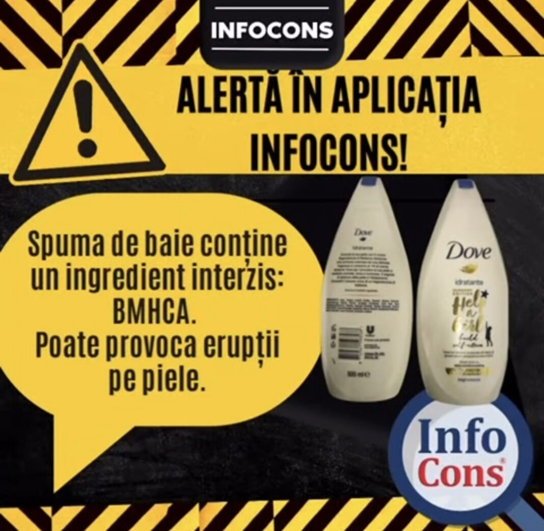 Avertizarea de la InfoCons privind spuma de baie Dove