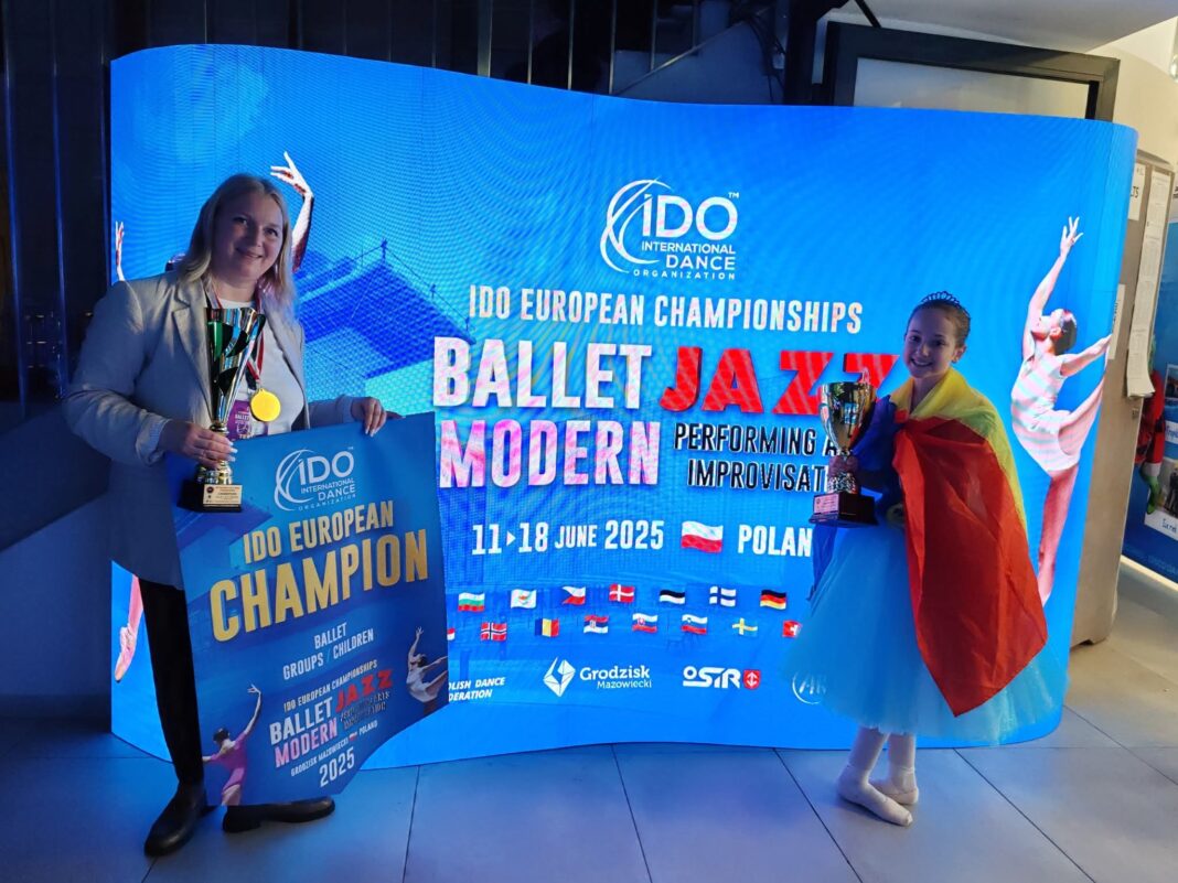 Mica balerină Daria Sandu din Răcari strălucește în aur la Campionatul European de Balet!