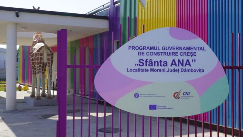 Noua creșă din Moreni, inaugurată de președintele CJ Dâmbovița și ministrul Dezvoltării