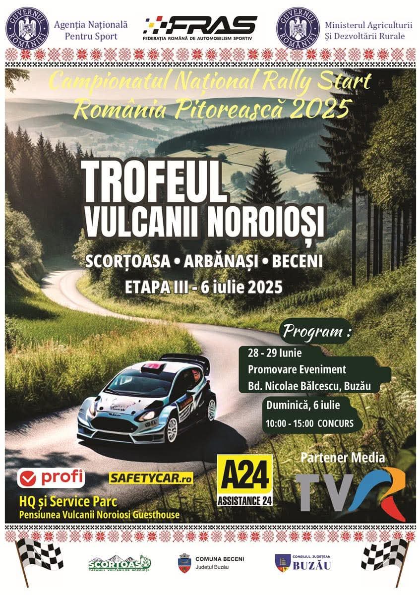 Raliul se întâlnește cu tradiția românească la Vulcanii Noroioși: Etapa 3 a Campionatului Național Rally Start – România Pitorească în județul Buzău