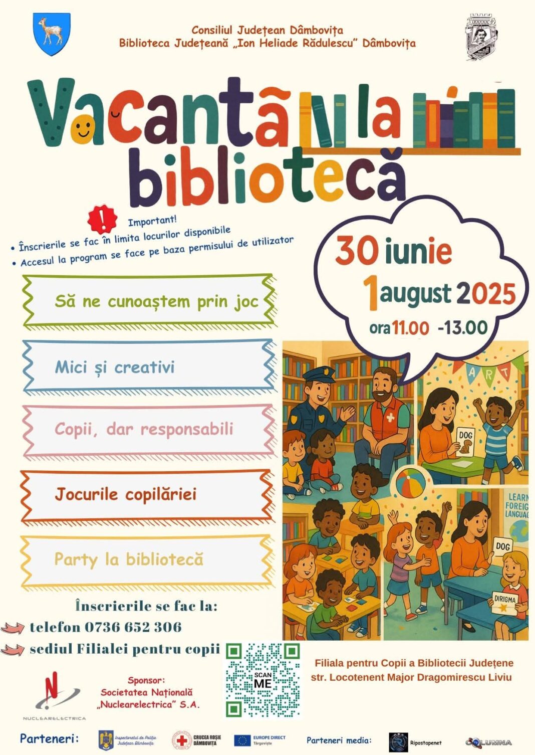 „Vacanță la bibliotecă” revine cu a XVII-a ediție, o vară de joc, lectură și responsabilitate pentru cei mici