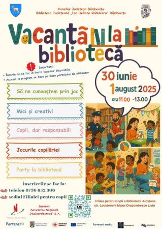 „Vacanță la bibliotecă” revine cu a XVII-a ediție, o vară de joc, lectură și responsabilitate pentru cei mici „Vacanță la bibliotecă” revine cu a XVII-a ediție, o vară de joc, lectură și responsabilitate pentru cei mici