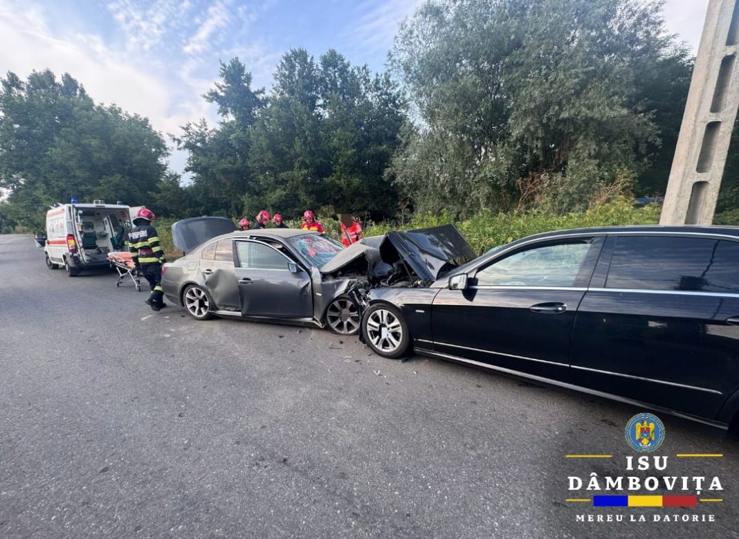 Accident grav pe DJ 702 L în comuna Ludești: Doi șoferi răniți după o coliziune