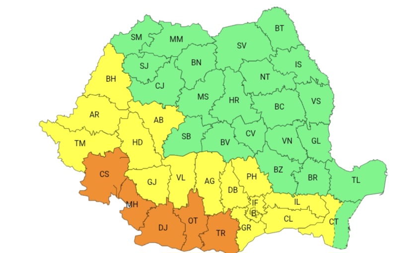 Județul Dâmbovița, sub COD GALBEN de caniculă și disconfort termic accentuat