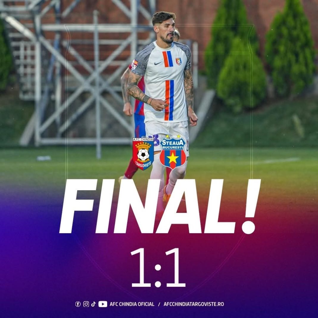 Chindia Târgoviște, egal spectaculos cu Steaua în ultimul test înainte de Liga a 2-a