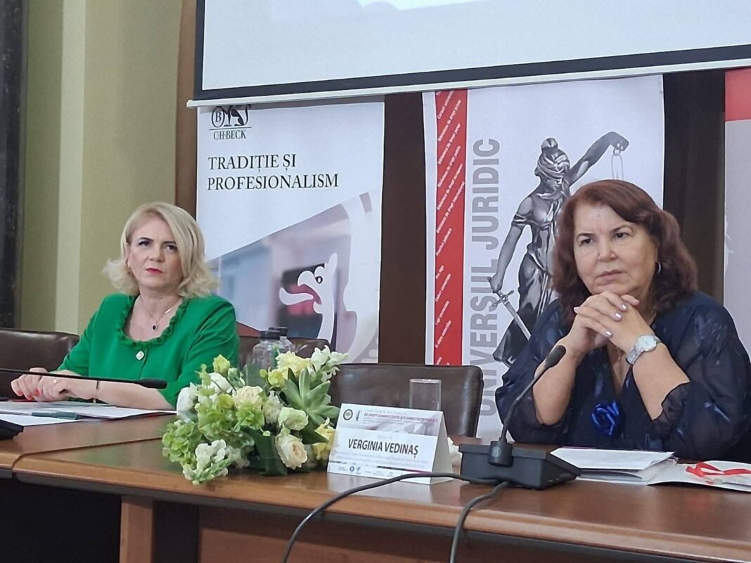 Conf. univ. dr. Claudia Gilia, președintele Senatului Universității Valahia din Târgoviște, prezentă la Conferința Națională de Drept Administrativ și Administrație Publică