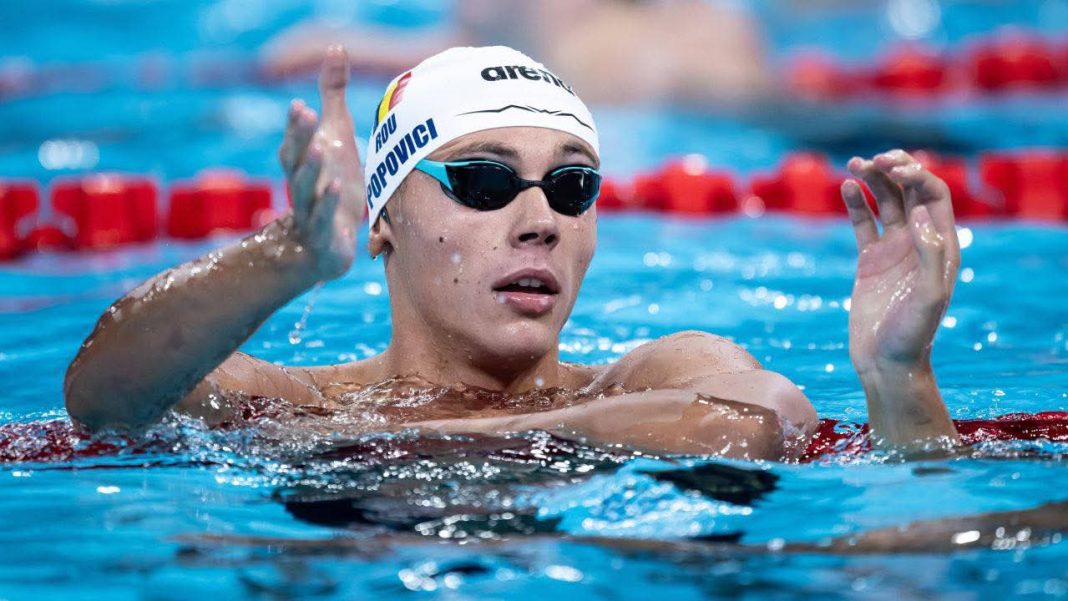 DAVID POPOVICI STRĂLUCEȘTE LA MONDIALELE DE NATAȚIE – CEL MAI BUN TIMP ÎN SERIILE DE 200 M LIBER