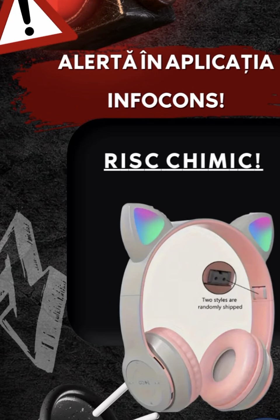 InfoCons: Căști wireless cu „urechi de pisică”, prezintă risc chimic major