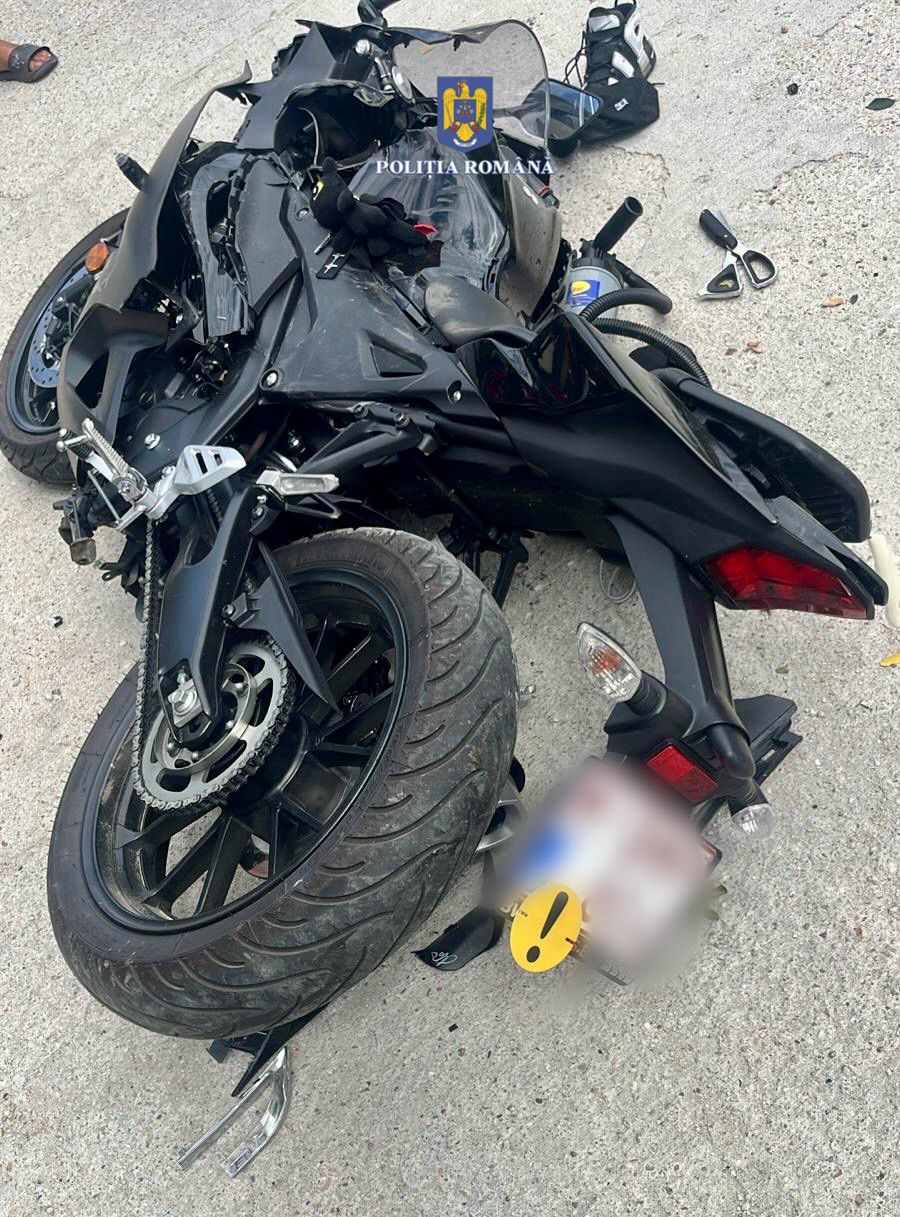 Motociclist rănit grav într-un accident rutier produs în afara localității Mătăsaru