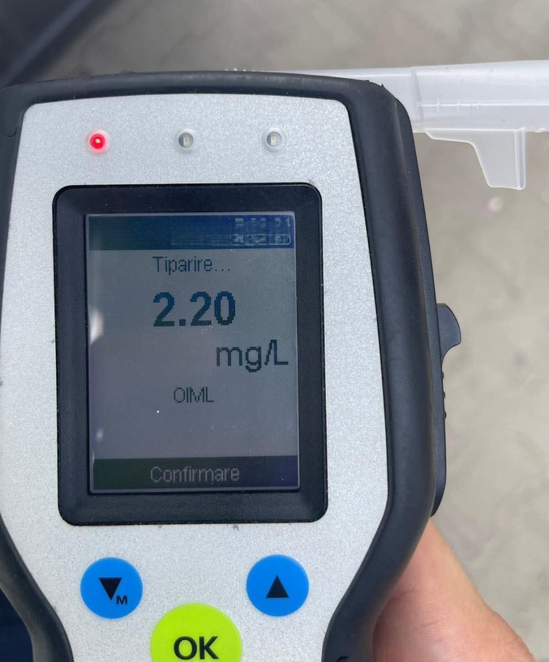 Record periculos: 2,20 mg/l alcool în aerul expirat pentru un șofer de 36 de ani