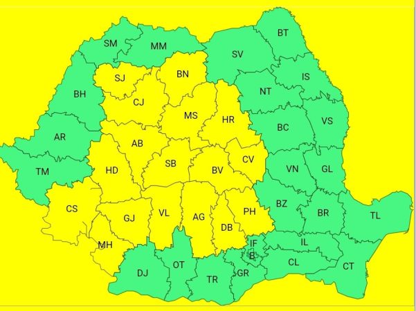 ALERTĂ DE ULTIMĂ ORĂ: Atenție, vreme extremă, vijelii, grindină și ploi torențiale în Dâmbovița 
