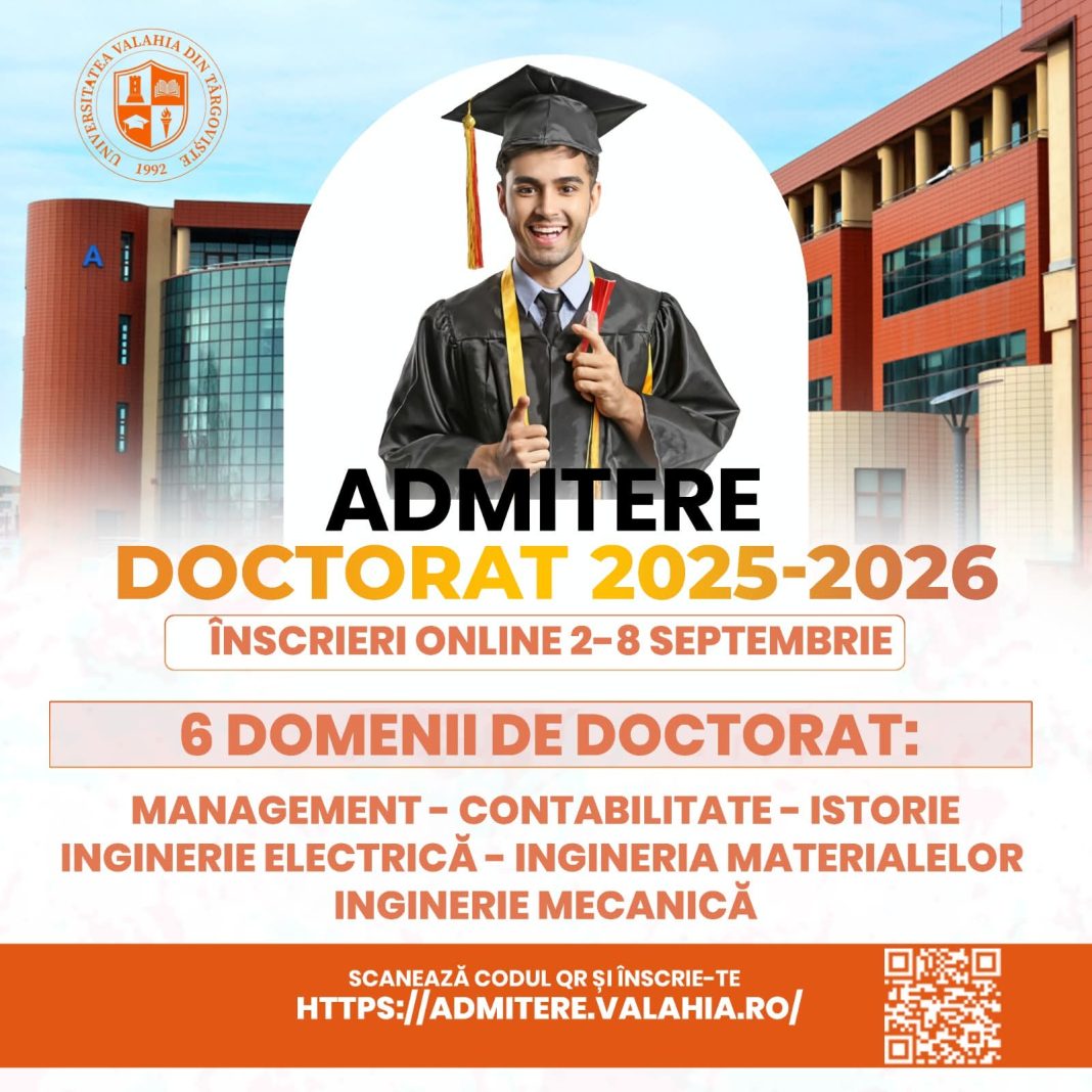  Doctoratul la Universitatea Valahia din Târgoviște: Șansa de a modela viitorul cu idei care contează
